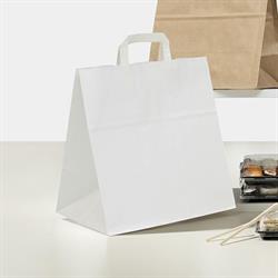 BUSTE CARTA TAKE AWAY   BIANCO PIATTINA 32+22X34