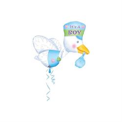 PALLONI IN MICROFOIL CICOGNA CELESTE