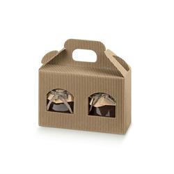 SCAT. PORTA VASI 2 FINESTRE 17X8X9 ONDA AVANA