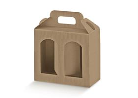 SCAT. PORTA VASI 2 FINESTRE 17X8X15 ONDA AVANA