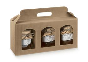 SCAT. PORTA VASI 3 FINESTRE 25X8X15 ONDA AVANA