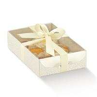 SCATOLA DOLCEZZA PELLE  BIANCA 25X19X3,5