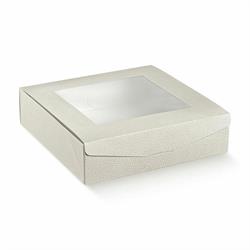 SCAT. PRATICA CON FINESTRA 26X26X7 PELLE BIANCA