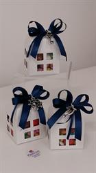 SCAT. LANTERNA CON PVC  TELA BIANCO 5X5X6