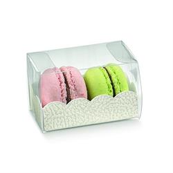 SCAT. TRASPARENTE CON   VASCHETTA BIANCA 8X5X5