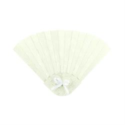 VENTAGLIO CARTONE TELA  BIANCA 10X21