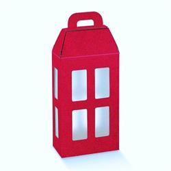 SCAT. LANTERNA SENZA PVC PELLE ROSSA 18X9X37