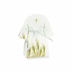 SCAT. TUNICA BIANCA CON SPIGA E CROCE 6X4X11