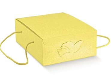 SCAT. SEGRETO C/CORDINO SFERE GIALLE 27X21X12