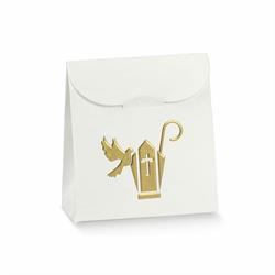 SCAT. SACCHETTO BIANCO  COLOMBA ORO 7X3X8