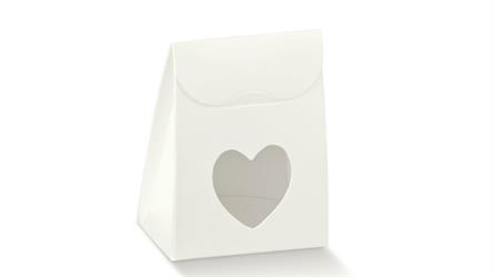 SCAT. SACCHETTO FINESTRA CUORE BIANCO 6X3X8