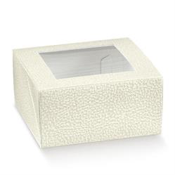 SCAT. PRATICA CON FINESTRA 16X16X6 PELLE BIANCA