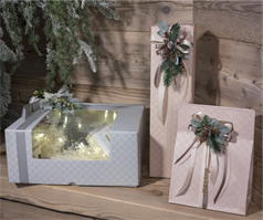 SCAT. CESTA MATELASSE'  GRIGIO 40X30X12