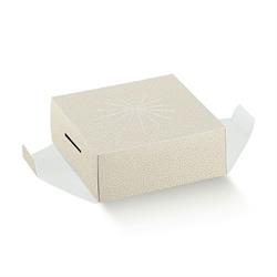 FONDI RIALZATI CON FORO PELLE BIANCO 25X25X5 H.