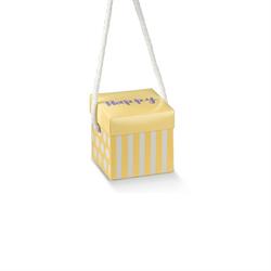 SCAT. FONDO+COP.  HAPPY GIALLO C/CORDINO 6X6X6