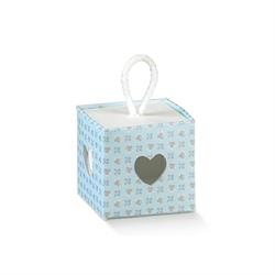 SCAT. CUBO CON CORDINO  5X5X5 BLOOM AZZURRO