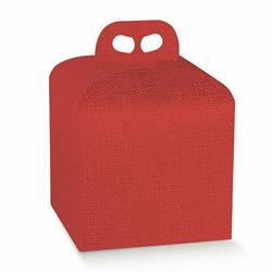 SCAT. PORTAPANETTONE 20X20X18 LINO ROSSO