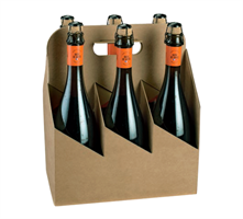 CESTELLO 6 BOTTIGLIE     AVANA CM.27X18X35