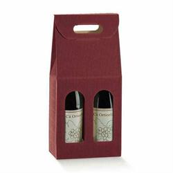 SCAT. 2 BOTTIGLIE ONDA  BORDEAUX 18X9X38