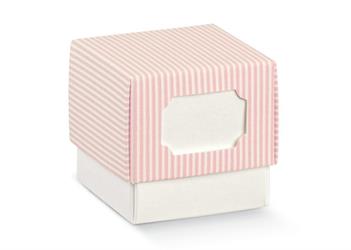 SCATOLA FLEUR RIGHE ROSA 5X5X5