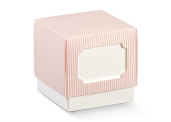 SCATOLA FLEUR RIGHE ROSA 7X7X7