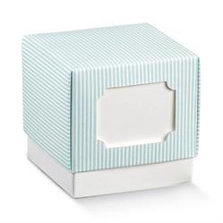 SCATOLA FLEUR RIGHE CELESTE 7X7X7