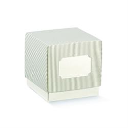SCATOLA FLEUR RIGHE TORTORA 9X9X9