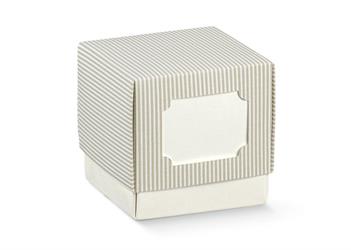 SCATOLA FLEUR RIGHE TORTORA 7X7X7