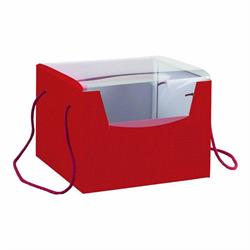 SCAT. PRESTIGE C.CORDINO LINO ROSSO 24,5X24,5X18