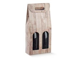 SCAT. 2 BOTTIGLIE WOOD  18X9X39