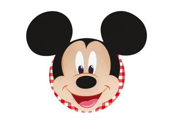 BIGLIETTO CARTONE TESTA MICKEY ROSSO D.120