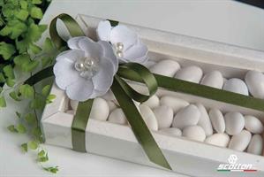 SCAT. PRATICA C/INSERTO E FIN. 16X16X3 PELLE BIANCA