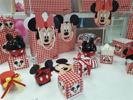 SCAT. CUBO 5X5X5 MINNIE PARTY ROSSO