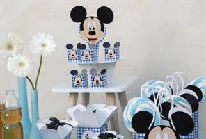 BIGLIETTO CARTONE TESTA MICKEY BLU D.120