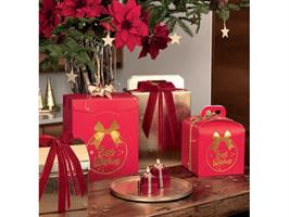 SCAT. SEGRETO C/CORDINO 21X21X21 BEST WISHE RED