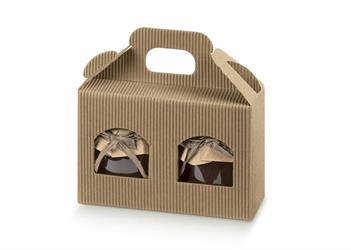 SCAT. PORTA VASI 2 FINESTRE 13X6X9 ONDA AVANA