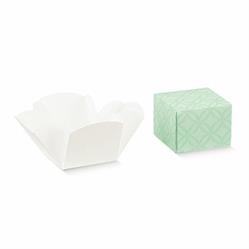 SCATOLA FLEUR MATELASSE' VERDE 5X5X5