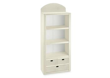 LIBRERIA DI CARTONE PELLE BIANCA CM.70X35X142 + BASE