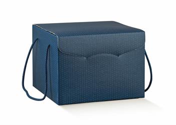 SCAT. SEGRETO C/CORDINO 21X21X21 SPOT BLU