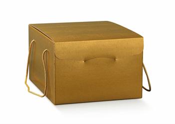 SCAT. SEGRETO C/CORDINO 24,5X24,5X18 SKIN ORO