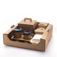 SCAT. CASSETTA CARTONE  AVANA 39X29X25 VETRINETTA