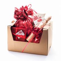 SCAT. CASSETTA CARTONE  AVANA 59X39X25 VETRINETTA