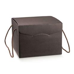 SCAT. SEGRETO C/CORDINO 24,5X24,5X18 SKIN COFFEE