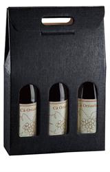 SCAT. 3 BOTTIGLIE 27X9X 38 SETA NERO