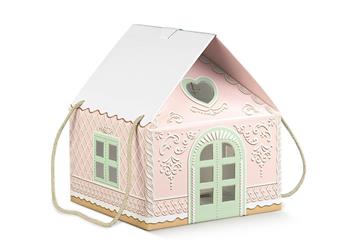 SCAT. CASETTA C.CORDINO  245X245X15 PINK LITTLE HOUSE