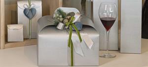 SCAT. SEGRETO C/CORDINO SKIN ARGENTO 28X20X35