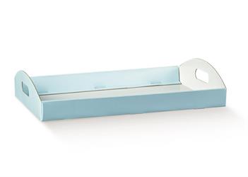 SCAT. CESTA LINO AZZURRO CM. 43,5X29X45