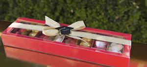 SCAT. QUADRETTO DIVISORI GOLD+ROSSO 24X5X3