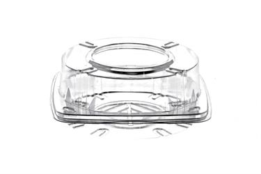 CONTENITORE TORTA IN PET DIAM. 215 H.50