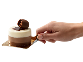 PIATTINO QUADRATO ORO   FENICE CM.8X8 MONOPORZIONE